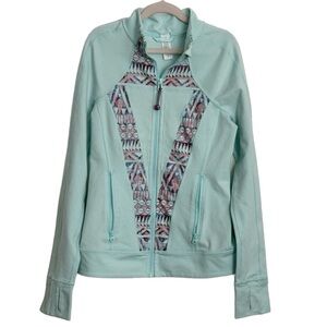 Ivivva by Lululemon Girls Aquamarine Perfect Your Practice Front Zip Jacket 12